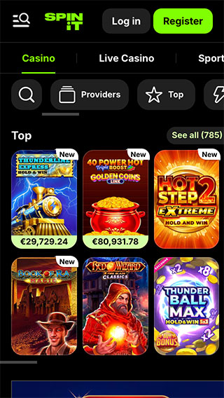 Spinit Casino Mobile App